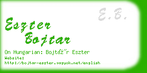 eszter bojtar business card